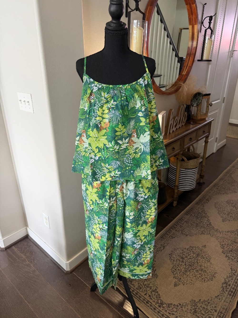 Printfresh Jungle Cat Cami & Cropped Pant Set | Size XL New with Tags!